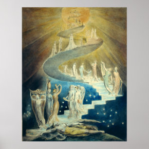 William Blake Jacobs Ladder Poster