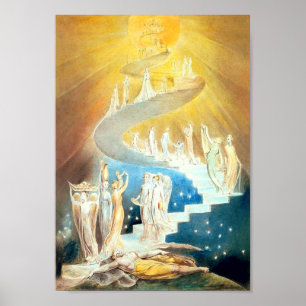 William Blake Jacobs Ladder Poster