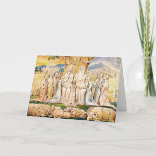 William Blake Karte/Einladung: Hiob und seine Fami Einladung