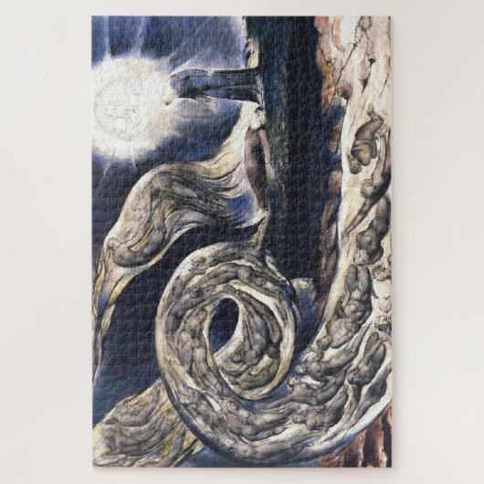 William Blake Lovers' Whirlwind illustriert Hell Puzzle (Vertikal)