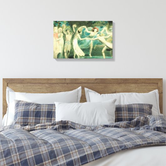 William Blake Midsommer Night's Dream Canvas Print Leinwanddruck (Insitu (Schlafzimmer))