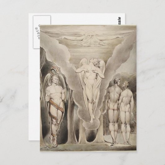 William Blake: Milton's Paradise Lost Postkarte (Vorne/Hinten)