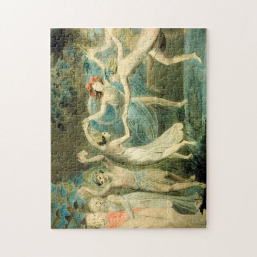 William Blake Oberon, Titania und Puck mit Fairie Puzzle (Vertikal)