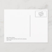 William Blake Oberon Titania und Puck mit Feen Postkarte (Rückseite)