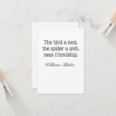 William Blake Quote Friendship Karte (Vorderseite/Rückseite Beispiel)