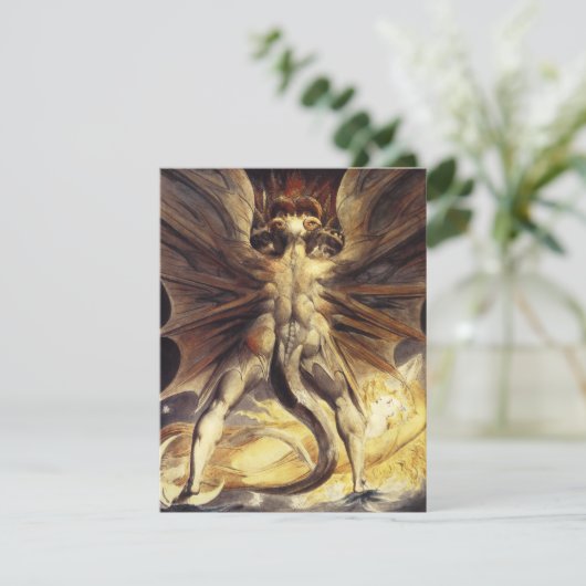 William Blake Red Dragon Einladungen (Stehend Vorderseite)