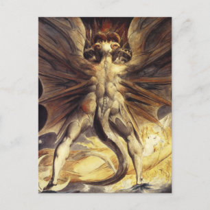 William Blake Red Dragon Postcard Postkarte