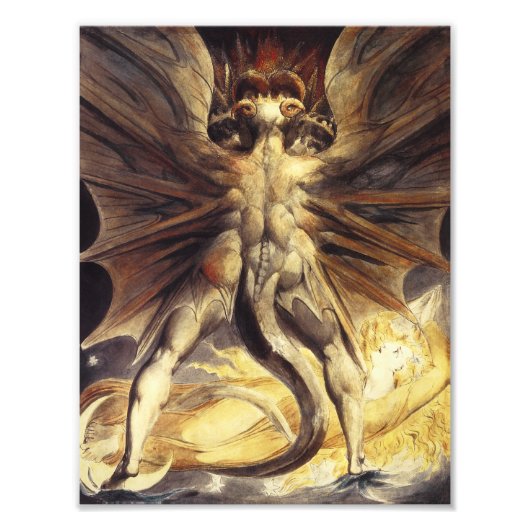 William Blake Red Dragon Print Fotodruck (Vorne)