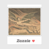 William Blake - Satan Exulting over Eve Aufkleber (Blatt)
