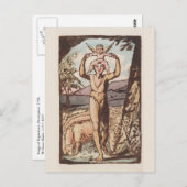 William Blake, Songs of Experience, Antique Print Postkarte (Vorne/Hinten)