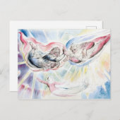 William Blake St Peter und St James mit Dante Postkarte (Vorne/Hinten)