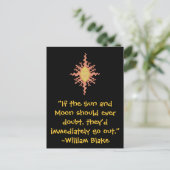 William Blake Sun und Moon Zitat Postkarte (Stehend Vorderseite)