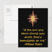 William Blake Sun und Moon Zitat Postkarte (Vorne/Hinten)