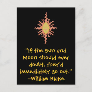 William Blake Sun und Moon Zitat Postkarte