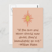 William Blake Sun und Moon Zitat Postkarte (Vorne/Hinten)