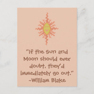William Blake Sun und Moon Zitat Postkarte