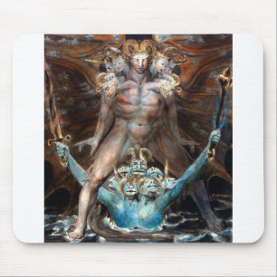 William Blake The Great Red Dragon and Beast Mousepad