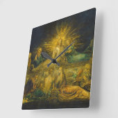 William Blake The Last Supper, 1799 Quadratische Wanduhr (Winkel)