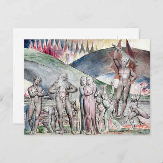William Blake The Schismatics and Sowers Postkarte (Vorne/Hinten)