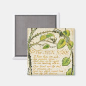 William Blake The Sick Rose, from Songs of Innoc Magnet (Vorderseite/Rückseite)