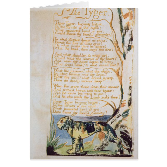William Blake | The Tyger, from Songs of Innocence (Vorne)