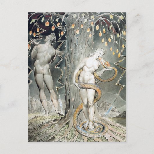William Blake The Versuchung and Fall of Eve Postkarte (Vorderseite)