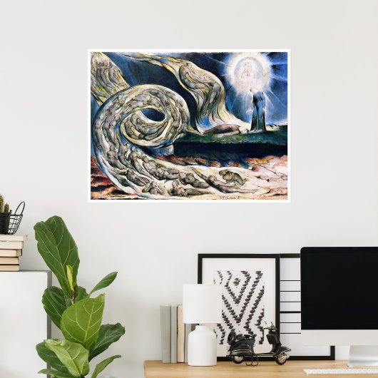 William Blake über den Wirbelwind der Liebhaber Poster (Heimbüro)