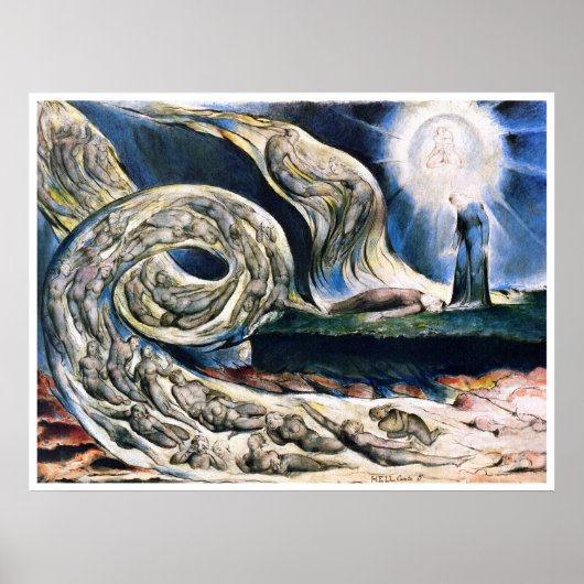 William Blake über den Wirbelwind der Liebhaber Poster (Vorne)