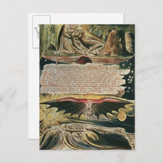 William Blake | "Und man trat vor" Postkarte (Vorne/Hinten)