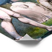 William Blake - Wrath of Elihu [Job] Poster (Ecke)