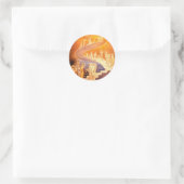 William Blake's Jacob's Ladder Runder Aufkleber (Tasche)