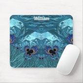 WILLIAM ~ Blue Aqua und Black Design Mousepad (Mit Mouse)
