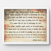 William Boetcker Zitat Fotoplatte (Vorderseite)