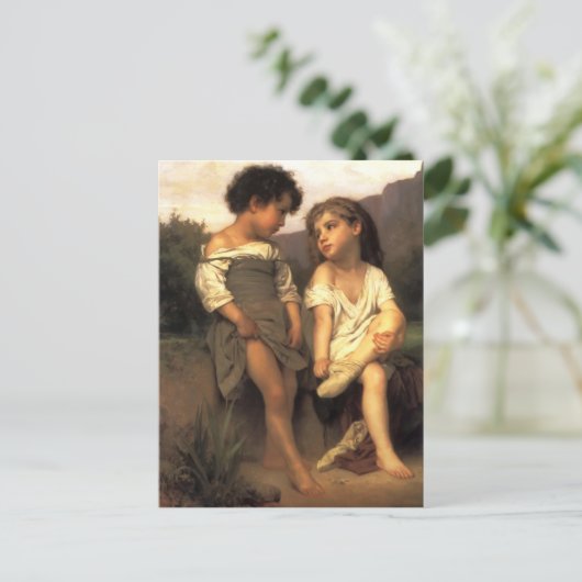 William Bouguereau - Am Rande des Baches Postkarte (Stehend Vorderseite)