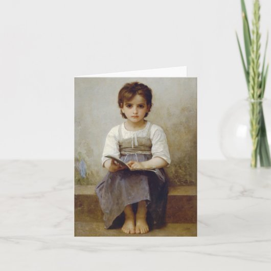 William Bouguereau Card "Die schwierige Lektion" Karte (Vorderseite)