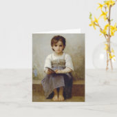 William Bouguereau Card "Die schwierige Lektion" Karte (Gelbe Blume)
