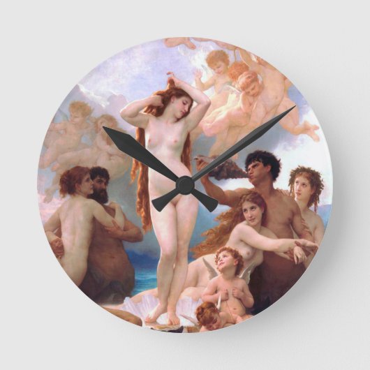William Bouguereau - Die Geburt der Venus 1879 Runde Wanduhr (Vorderseite)
