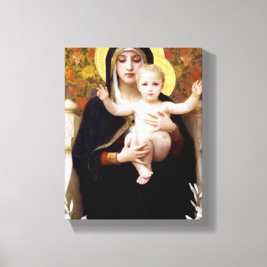 William Bouguereau - Die Madonna von den Lilien Leinwanddruck (Vorderseite)