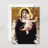 William Bouguereau - Die Madonna von den Lilien Postkarte (Vorne/Hinten)