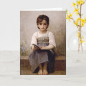 William Bouguereau - Die schwierige Lektion Karte (Gelbe Blume)