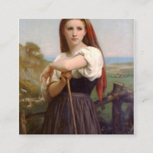 William Bouguereau Schäferin Quadratische Visitenkarte