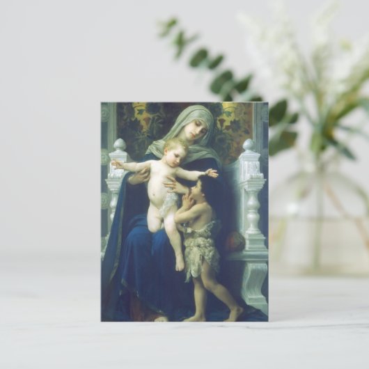 William Bouguereau - The Jungfrau, Jesus & St John Postkarte (Stehend Vorderseite)