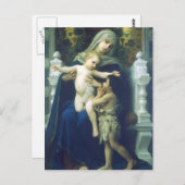 William Bouguereau - The Jungfrau, Jesus & St John Postkarte (Vorne/Hinten)