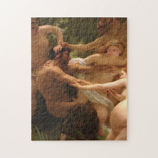 William Bouquereau - Nymphen und Satyr 1873 Puzzle (Vertikal)
