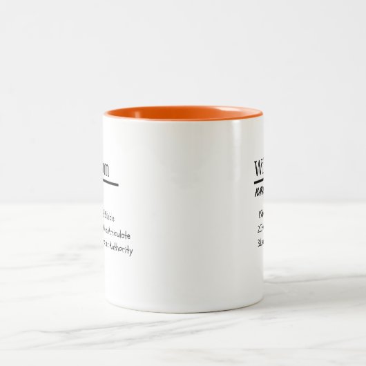 William, Boy Personalisiert Name Definition Zweifarbige Tasse (Mittel)