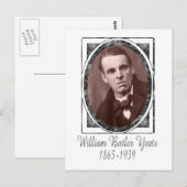 William Butler Yeats Postkarte (Vorne/Hinten)