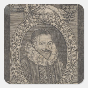 William Camden, c.1636 Quadratischer Aufkleber