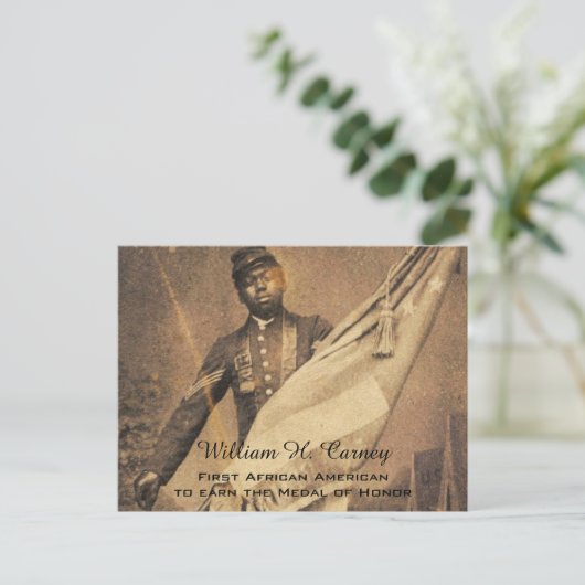 William Carney Postkarte (Stehend Vorderseite)
