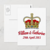 William & Catherine 29. April 2011 Postkarte (Vorne/Hinten)