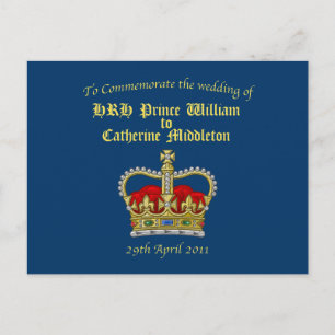 William & Catherine Royal Wedding 29. April 2011 Postkarte